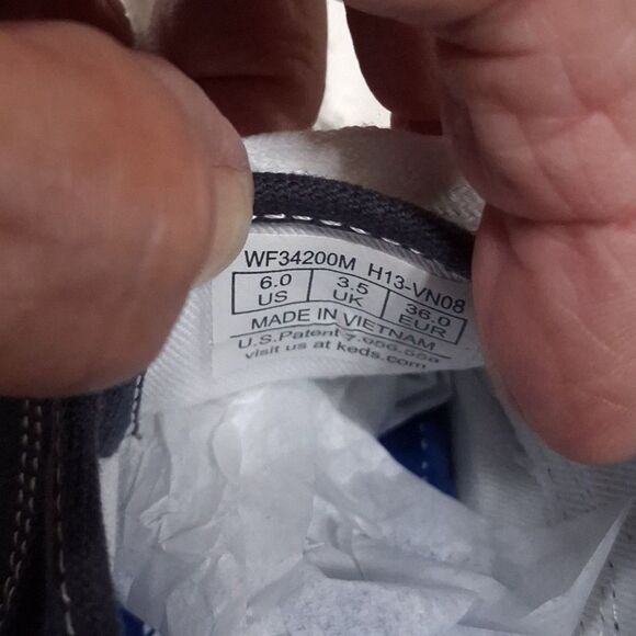 Keds Size 6 Ortholite Lace-Up Fashion Casual Sneakers Navy Canvas Women WF34200M - Picture 9 of 14